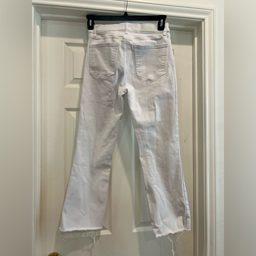 Pistola White Flare Wide Leg Jeans